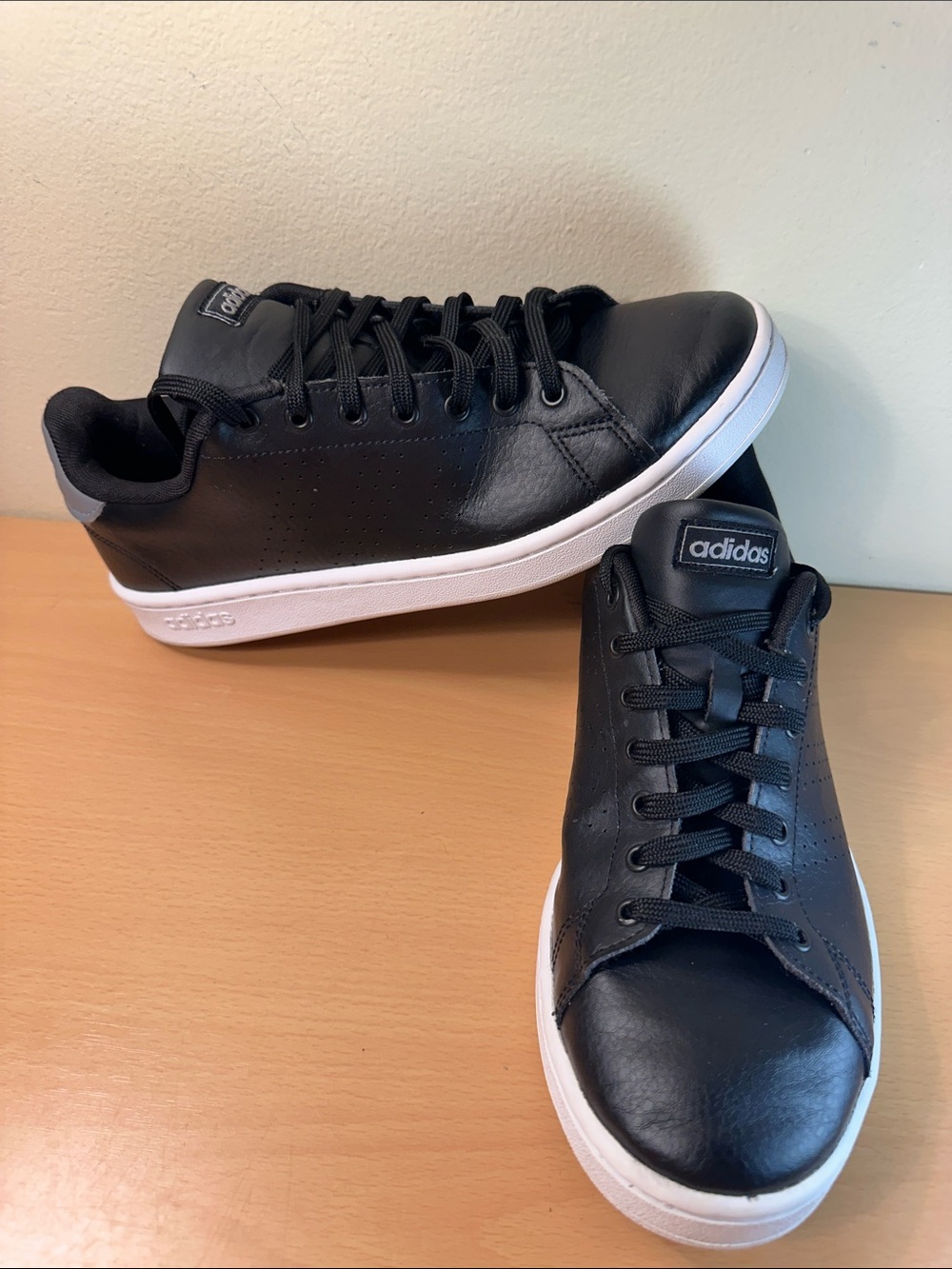Adidas Advantage Tennis Core Black Men’s Shoes Size 9.5